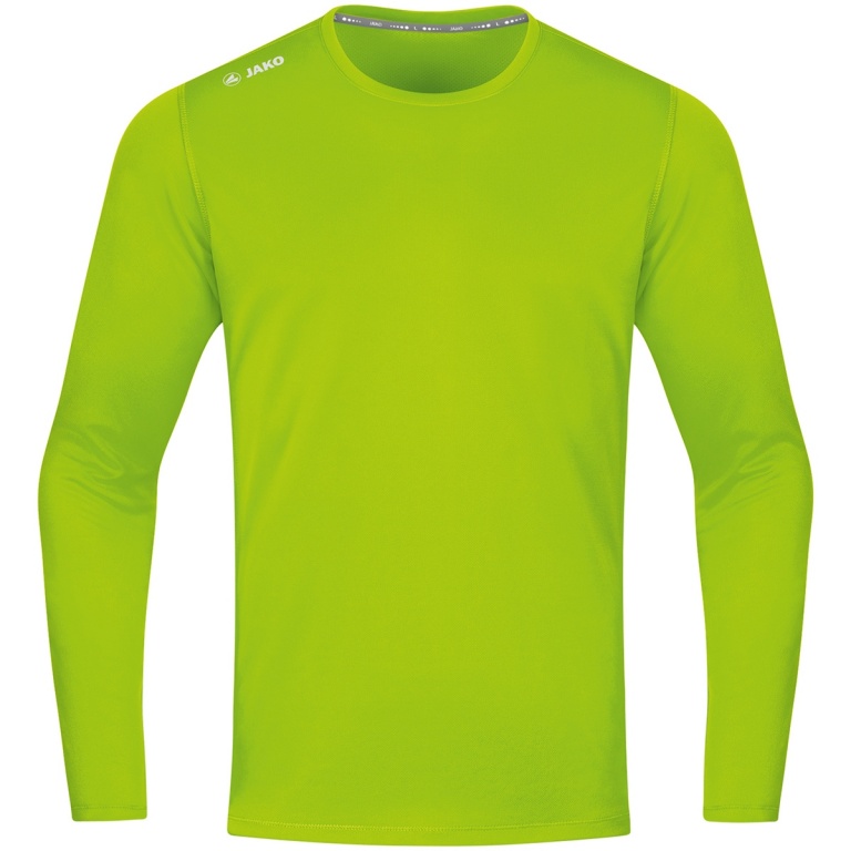 JAKO Sport-Langarmshirt Run 2.0 (100% Polyester, atmungsaktiv) neongrün Jungen